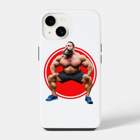 Spierbundel met baard iPhone hoesje (Achterkant)