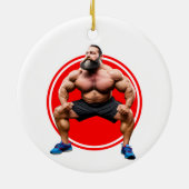 Spierbundel met baard keramisch ornament (Achterkant)