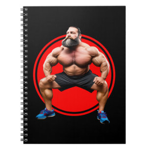 Spierbundel met baard notitieboek