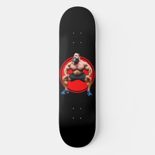 Spierbundel met baard persoonlijk skateboard (Voorkant)