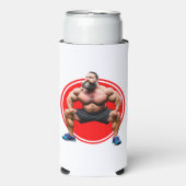 Spierbundel met baard seltzer blikjeskoeler (Seltzer Voorkant)