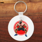 Spierbundel met baard sleutelhanger (Voorkant)