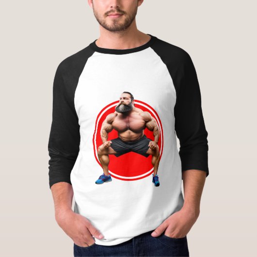 Spierbundel met baard t-shirt (Voorkant)
