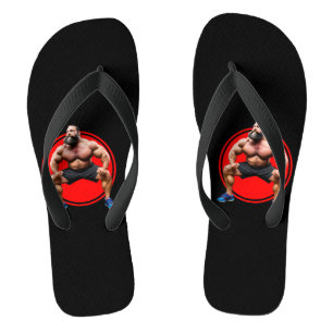 Spierbundel met baard teenslippers
