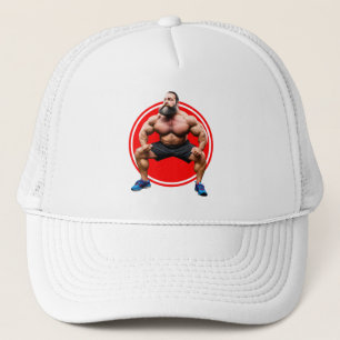 Spierbundel met baard trucker pet