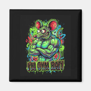 Spierbundel Sportschool Rat Bodybuilder Graffiti W Magneet