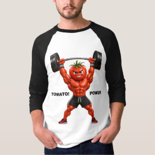 Spierbundel Tomaat Bodybuilder die Zware Gewichten T-shirt