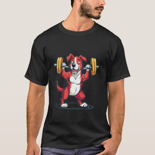 Spierbundige Cartoon Hond T-shirt (Voorkant)