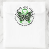 Spierdystrofie Vlinder Tribal 2 Ronde Sticker (Tas)