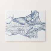 spieren blauw (1890) legpuzzel (Horizontaal)