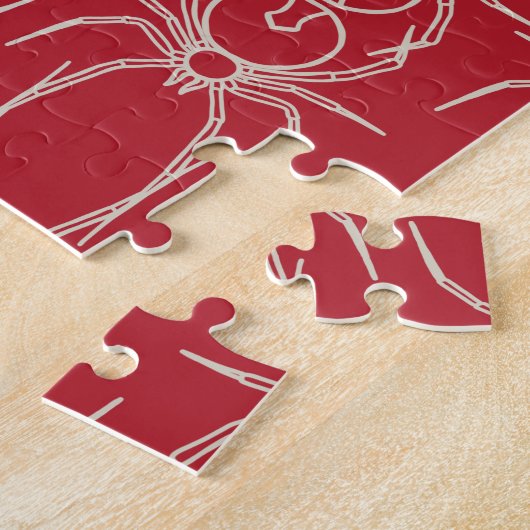 Spieren - Bloed Rood en Bone White Legpuzzel (Zijkant)