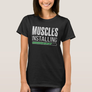 Spieren die Gym installeren die Gewicht Training u T-shirt