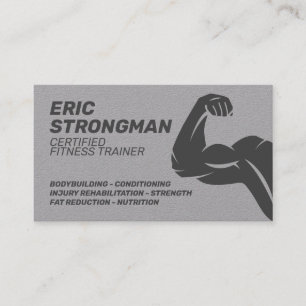 Spieren flex arm biceps illustratie visitekaartje