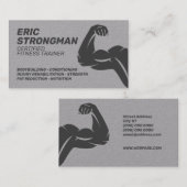 Spieren flex arm biceps illustratie visitekaartje (Voorkant / Achterkant)