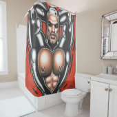 Spieren in Rubber Douchegordijn (In situ)