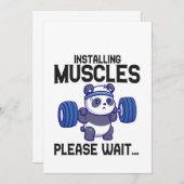 Spieren installeren even wachten Funny Panda gewic Kaart (Voorkant / Achterkant)