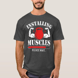 Spieren installeren even wachten t-shirt