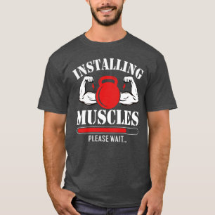Spieren installeren even wachten t-shirt