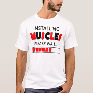 Spieren installeren t-shirt