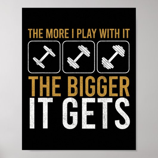 Spieren Krijgen Grotere Bodybuilding Gym Workout G Poster (Voorkant)