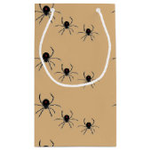 Spieren op bruin patroon klein cadeauzakje (Achterkant)