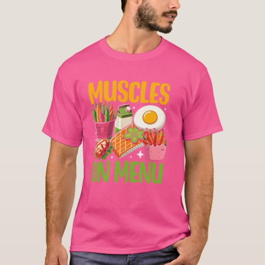 Spieren op het menu Gewichtheffen T-shirt (Voorkant)