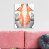 spieren van de rug en de nek canvas afdruk (Insitu (Woonkamer))