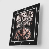 Spieren verdiend niet gegeven gym vierkante klok (Hoek)