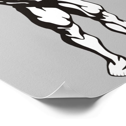 spieren voor lichaamsbouw man mens poster (Hoek)