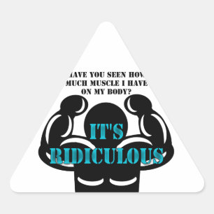 spieren zo sterk dat het belachelijk grappig is sticker