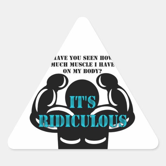 spieren zo sterk dat het belachelijk grappig is sticker (Voorkant)