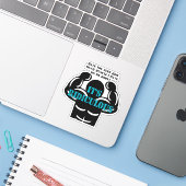 spieren zo sterk dat het belachelijk is grappig ci sticker (Laptop met iPhone)