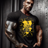 Spierfusie Bodybuilder Grafische Kunst T-shirt