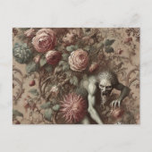 Spiergeheugen - Gotisch Victoriaans bloemontwerp Feestdagenkaart (Voorkant)