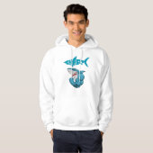 spierhaai hoodie (Voorkant volledig)