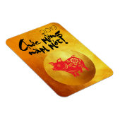 Spierjaar 2019: Groet in Vietnamees Gold Magnet Magneet (Rechterzijde)