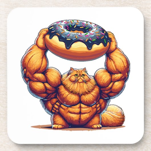 Spierkat die Donut optilt Bier Onderzetter (Voorkant)
