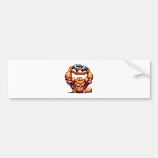 Spierkat die Donut optilt Bumpersticker (Voorkant)