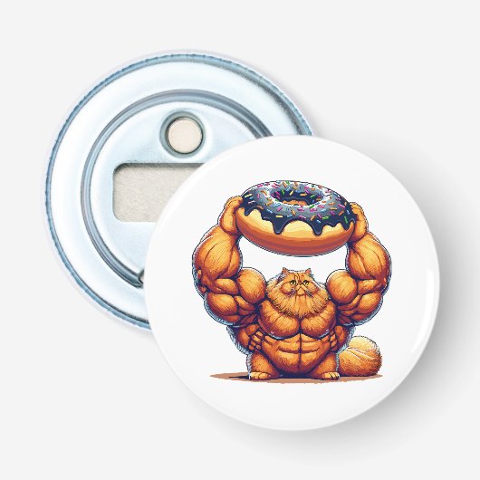 Spierkat die Donut optilt Button Flesopener (Voorkant)