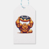 Spierkat die Donut optilt Cadeaulabel (Achterkant)