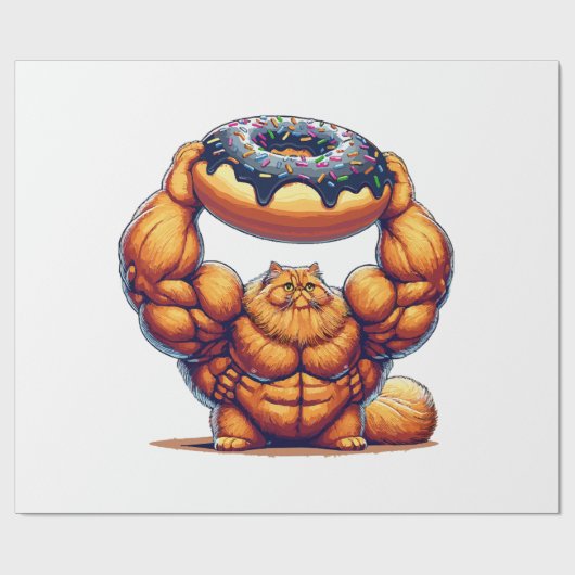 Spierkat die Donut optilt Cadeaupapier (Vlak)