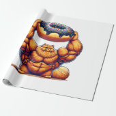 Spierkat die Donut optilt Cadeaupapier (Uitgerold)