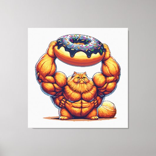 Spierkat die Donut optilt Canvas Afdruk (Voorkant)