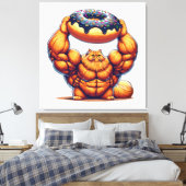 Spierkat die Donut optilt Canvas Afdruk (Insitu (Slaapkamer))
