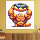 Spierkat die Donut optilt Canvas Afdruk (Insitu (Woonkamer))
