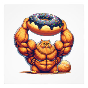 Spierkat die Donut optilt Foto Afdruk