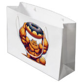 Spierkat die Donut optilt Groot Cadeauzakje (Achterkant Gekanteld)
