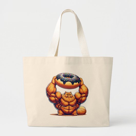 Spierkat die Donut optilt Grote Tote Bag (Voorkant)