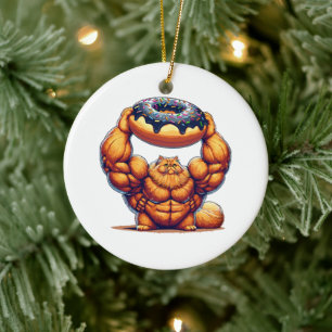 Spierkat die Donut optilt Keramisch Ornament