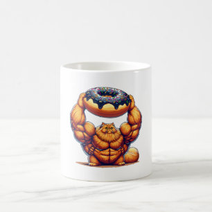 Spierkat die Donut optilt Koffiemok